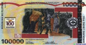 100.000 Pesos Filipinos de 1998.