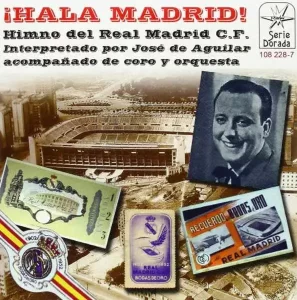 Funda del disco con el 'Himno del Real Madrid' interpretado por José de Aguilar.