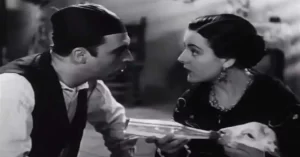 Fotograma de la película 'Nobleza Baturra' con Imperio Argentina y Miguel Ligero.