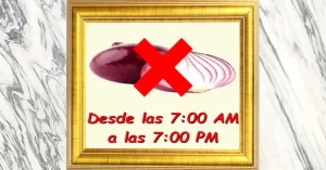 Se prohibe deleitarse comiendo cebollas (sobre todo si están cocidas)