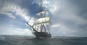 El Mary Celeste es el barco fantasma más famoso de la historia marítima. En diciembre de 1872, fue encontrado navegando a la deriva frente a las islas Azores en perfectas condiciones. Su carga de alcohol industrial y los objetos personales estaban intactos, pero las 10 personas a bordo habían desaparecido sin dejar rastro.