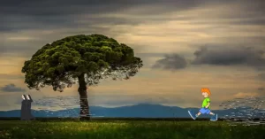 Al caer la tarde, cuando volvían al convento, un hombre las seguía.