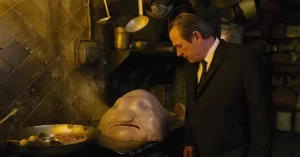 En la película 'Men In Black 3', en la escena en que entran a un restaurante chino en busca de comida alienígena servida ilegalmente, aparece un 'Pez Borrón'.