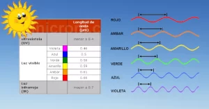 La luz que vemos con nuestros ojos es realmente una parte muy pequeña del espectro electromagnético. La radiación electromagnética con una longitud de onda entre 380 nm y 760 nm es detectada por el ojo humano y se percibe como luz visible.