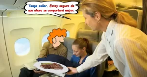 El asombrado pasajero no volvió a pronunciar palabra durante el resto del vuelo.
