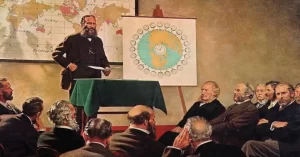 En 1879, Fleming propuso un sistema que dividiese el mundo en 24 zonas horarias , cada una abarcando 15 grados de longitud y con una diferencia de una hora entre sí. Su idea se basaba en el sencillo concepto de rotación de terrestre, afirmando que si el planeta tarda 24 horas en dar una vuelta completa, entonces cada huso horario representaría una de esas 24 partes, delimitadas por meridianos, a partir de un meridiano cero como punto inicial para medir el tiempo.